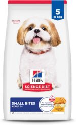 Hill's Science Diet Adult 7+ Small Bites Dry Dog Food, Chicken Meal, Barley, & Rice, 5 lb. Bag - Image 2