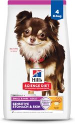 Hill's Science Diet Adult Sensitive Stomach & Skin Small & Mini Dry Dog Food, Chicken, 4 lb. Bag (Updated Formula) - Image 2
