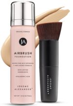 Jerome Alexander MagicMinerals AirBrush Foundation – 2 Piece Set with Airbrush Foundation and Kabuki Brush - Spray Makeup with Anti-aging Ingredients for Smooth Radiant Skin - Light Medium - Image 2