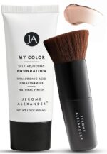 Jerome Alexander My Color Self-Adjusting Foundation, Hydrating & Lightweight Face Makeup, Skincare-Infused, with Kabuki Brush, Medium, 1 oz - Image 2