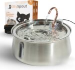 KittySpout Stainless Steel Cat Water Fountain Automatic Drinking Fountain, Quiet Circulating Water Bowl, Dishwasher Safe, Indoor Pet Fountain for Hydrated Healthy Cats (Stainless Steel, 4L Corded) - Image 2