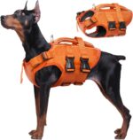 Kuoser Dog Life Jacket High Flotation, Reflective Dogs Life Vest for Swimming Boating, Adjustable Small Medium Large Dog lifejacket, Lightweight Dogs Life Preserver Rescue Handle Spring Summer Pool - Image 2