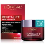 L'Oreal Paris Revitalift Triple Power Anti-Aging Face Moisturizer, Pro Retinol, Hyaluronic Acid & Vitamin C to Reduce Wrinkles, Firm & Brighten Skin, 2.55 Oz - Image 2