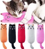 Legendog 5Pcs Bite Resistant Catnip Toy for Cats,Catnip Filled Cartoon Mice Cat Teething Chew Toy - Image 2