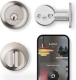 Level Lock Pro - World’s Smallest, Fastest, Innovative Smart Lock - Matter-Over-Thread Deadbolt Plus Apple Home Key - Keyless & Remote Access via Apple, Alexa, Google Home, SmartThings (Satin Nickel) - Image 2