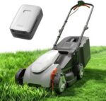 Litheli 14 Inch Cordless Lawn Mower, Brushless Battery Powered Push Mower with 5.0Ah Battery, 5-Position Height, 9-Gallon Bag, Lightweight Grass Cutter for Small to Mid-Sized Yards - Image 2