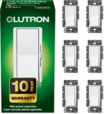 Lutron Diva LED+ Dimmer Light Switch for Dimmable LED, Halogen, and Incandescent Bulbs, 150 Watt, Single-Pole or 3-Way, DVCL-153P-WH-6, White, 6 Pack - Image 2