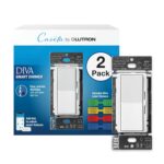 Lutron Diva Smart Dimmer Light Switch for Caseta Lighting (Lutron Smart Hub Required), for LED Lights, 150W, Single-Pole/3-Way, No Neutral, White, 2 Pack (DVRF-6LS-WH-2) - Image 2