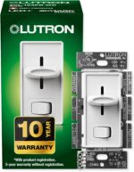 Lutron Skylark LED+ Dimmer Switch for Dimmable LED, Lutron Dimmer Switch For Halogen and Incandescent Bulbs, 150W/Single-Pole or 3-Way, SCL-153P-WH, White - Image 2