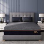 MLILY EGOHOME 12 Inch Queen Memory Foam Mattress for Back Pain, Cooling Copper Gel Bed in a Box, Foam Made in USA, CertiPUR-US Certified, Therapeutic Medium Firm, Double 60x80x12 Black - Image 2