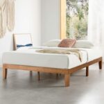 Mellow Naturalista Classic - 12 Inch Solid Wood Platform Bed with Wooden Slats, No Box Spring Needed, Easy Assembly, Queen, Pine - Image 2