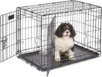 MidWest Homes for Pets 30-Inch iCrate for Medium Breeds, 21-40 lbs, Double Door Folding Dog Crate with Divider Panel, Leak-Proof Tray & Secure Latches, Portable, Durable & Easy to Assemble - Image 2