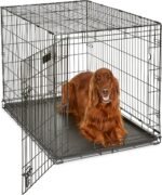 MidWest Homes for Pets 42-Inch iCrate for Large Breeds, 71-90 lbs, Single Door Folding Dog Crate with Divider Panel, Leak-Proof Tray & Secure Latch, Portable, Durable & Easy to Assemble - Image 2