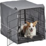 MidWest Homes for Pets Double Door 42-inch Dog Crate Kit, Bundle Includes a Two-Door Cage, Matching Gray Bed and Crate Cover, For Large Sized Breeds - Image 2