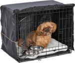 MidWest Homes for Pets Double Door iCrate Starter Kit, 24-inch Dog Crate Bundle for Small Breeds, Includes Cage, Pet Bed, 2 Bowls and Privacy Cover - Image 2