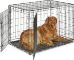 Midwest Homes for Pets 42-Inch New World Crate for Large Breeds, 71-90 lbs, Double Door Folding Dog Crate, Leak-Proof Tray & Secure Latches, Portable, Durable & Easy to Assemble - Image 2