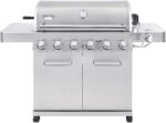 Monument Grills 77352 6+1 Burner Stainless Steel Cabinet Style Propane Gas Grill with Knob Controls, Side Burner, Built-In Thermometer, and Rotisserie Kit - Image 2