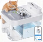 ODSD Cat Water Fountain, App Monitoring Wastewater Separation & No Filter Cotton, 5000mAh Battery & Plug-in Pet Water Fountain with 101oz/3L Automatic Water Dispenser for Cats Indoor, 2.4G Wi-Fi - Image 2
