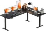 OffiGo 63 Inch Reversible L Shaped Electric Standing Desk, Height Adjustable Corner Stand up Desk, Ergonomic Large Lift Computer Table for Home, Office, Workstation, Black - Image 2