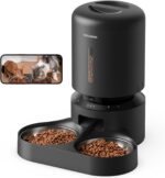 PETLIBRO Automatic Cat Feeder with Camera for Two Cats, 1080P HD Video with Night Vision, 5G WiFi Pet Feeder with 2-Way Audio for Cat & Dog, Low Food & Motion & Sound Alerts, Dual Tray, Black 5L - Image 2