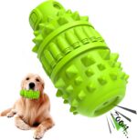 PIFFZEDO Dog Toys for Aggressive Chewers,Interactive Natural Rubber Chew & Squeaky Toy for Large Medium Breed,Dog Toothbrush,Tough & Durable (Green,Large) - Image 2
