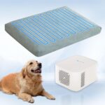 Pet Bed Cooling System, No Refrigeration or Chemical Gel Needed, Consistent Cold Water Pad, Machine Washable Bed, Ideal for Home and Crates (Cooling Green, 41" x 28") - Image 2