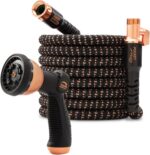 Pocket Hose 75 FT Copper Bullet Expandable Garden Hose w/10 Pattern Thumb Spray Nozzle AS SEEN ON TV 650psi 3/4 in Patented Lead-Free Ultra-Lightweight Solid Copper Anodized Aluminum - Image 2