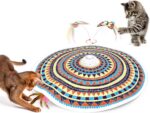 Potaroma Cat Toys Chargeable, 3in1 Hide and Seek, Automatic Interactive Fun, Fluttering Butterfly, Moving Feather, Kitten Wand, Indoor Kitty Exercise Kicker 22.8 Inch Cover for All Breeds - Image 2