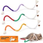 Potaroma Cat Toys Chew Ropes 3Pcs with Refillable Natural Catnip, Safe Teeth Cleaning Toy for Indoor Kittens, Interactive Cat Nip Kitty Toys for All Breeds 19.5 Inches - Image 2