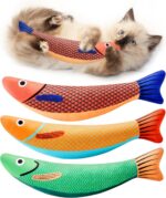 Potaroma Cat Toys Saury Fish, 3 Pack, Catnip Crinkle Sound, Soft and Durable, Interactive Kitten Kicker for Indoor Kitty Exercise 9.4 Inches for All Breeds - Image 2