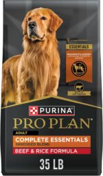 Purina Pro Plan Complete Essentials Shredded Blend Beef and Rice Dog Food Dry Formula with Probiotics for Dogs - 35 lb. Bag - Image 2