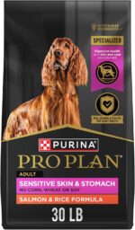 Purina Pro Plan Sensitive Skin and Stomach Dog Food Dry, Adult Salmon & Rice Formula, Digestive Health - 30 lb. Bag - Image 2