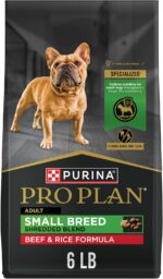 Purina Pro Plan Small Breed Dry Dog Food, Shredded Blend Beef and Rice Formula With Guaranteed Live Probiotics - 6 lb. Bag - Image 2