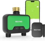 RESTMO Smart WiFi Water Timer for Garden Hose, 2 Zone Sprinkler Timer with APP Control & Brass Inlet, Rain Delay/Manual/Automatic Watering System, Quantity or Timed Irrigation Modes for Misting, Lawn - Image 2