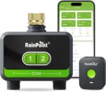 RainPoint WiFi Water Timer for Garden Hose with Brass Inlet, 2-Zone Smart Sprinkler Hose Timer, WiFi Irrigation Controller, Automatic Watering System for Lawns and Yard - Image 2