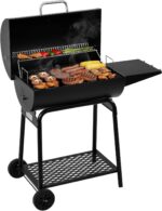 Royal Gourmet CC1830 28 Inch Barrel Charcoal Grill with Warming Rack, Outdoor BBQ Grill with 626 Sq. In. Grilling Space for Backyard, Patio and Parties, Black - Image 2