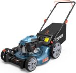 SENIX 21-Inch Gas Lawn Mower, 144cc 4-Cycle Engine with 3.4 HP - 3-in-1 Side Discharge Mulching & Bagging for 1/3 Acre Yards, 6-Position Height Adjustment & 1.7 Bushel Grass Catcher - Image 2