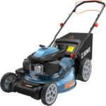 SENIX 22 Inch 3-in-1 Gas Lawn Mower, 201cc Rear Wheel Single Speed Self-Propelled Mower, 4-Cycle Engine, Steel Deck, Mulching, Bagging, Discharging, 6-Position Cutting Height Adjustable, for Yard - Image 2
