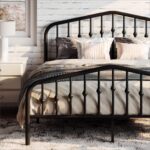 SHA CERLIN Queen Size Metal Platform Bed Frame with Victorian Style Wrought Iron-Art Headboard/Footboard, No Box Spring Required, Black - Image 2
