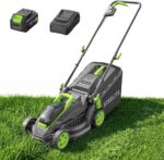 STEELITE 20V 13-Inch Brushless Cordless Lawn Mower, 4.0Ah Battery & Charger Included, Ultra-Lightweight, 5-Position Height Adjustment, 2-in-1 Mulching & 8-Gallon Bag, Ideal for Small Yards - Image 2