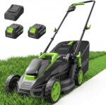 STEELITE 20V 13-Inch Electric Lawn Mower, Brushless Cordless Push Mower with 2 x 4.0Ah Batteries for Extended Runtime & Charger, 5-Position Height Adjustment, Lightweight for Small Yards - Image 2