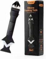 Saker Silicone Caulking Tool 3-in-1 Grout Removal Tool and Sealant Finishing Scraper with Stainless Steelhead, Caulk Remover and Seam Repair Kit for Bathroom, Kitchen, Floor, Window and Sink Joints - Image 2