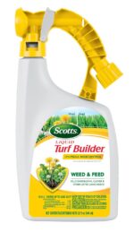 Scotts Liquid Turf Builder with Plus 2 Weed Control Ready-to-Spray - Liquid Weed Killer and Grass Fertilizer, Hose-End Applicator, 32 fl. oz. - Image 2