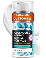 SimplyVital Collagen, Retinol & Hyaluronic Acid Serum - Anti-Aging Moisturizer for Face, Neck & Décolleté - Deep Moisturizing Skin Care Complex - Hydrating Facial Serum for Women, 1 fl.oz - Image 2
