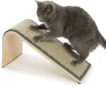 SmartyKat Sisal Angle Ramp Cat Scratcher, Natural Woven Sisal Surface & Stable Wooden Structure with Organic Catnip - Image 2