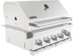 Spire Premium 5 Burner Built In Gas Grill Island Head, Stainless Steel 30 Inch Propane Grill with Rear Burner, 63,000 BTUs, 750 SQ In Racks, Dual Fuel Compatibility - 740-0788P - Image 2