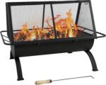 Sunnydaze 36-Inch Northland Steel Outdoor Fire Pit with Grill - Outdoor Fireplace with Cooking Grate, Spark Screen, Cover, and Poker - Image 2