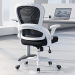 TRALT Office Chair - Ergonomic Office Chair with Back Support, Home Office Desk Chairs, 330lbs Wide Seat Big and Tall Office Chairs, Comfy Desk Chair for Work, Study, Office, Gaming (White Black) - Image 2