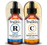 TruSkin Face Serum Duo - Vitamin C Serum & Retinol Serum for Face - AM & PM Anti Aging Skincare Routine - Brightening & Smoothing Facial Serums, 1 fl oz Each - Image 2