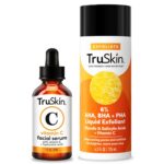 TruSkin Vitamin C Serum & Liquid Exfoliant Duo – Vitamin C Face Serum 1oz & AHA, BHA, PHA Liquid Exfoliant 4.2oz for Brighter, Smoother Skin - Image 2